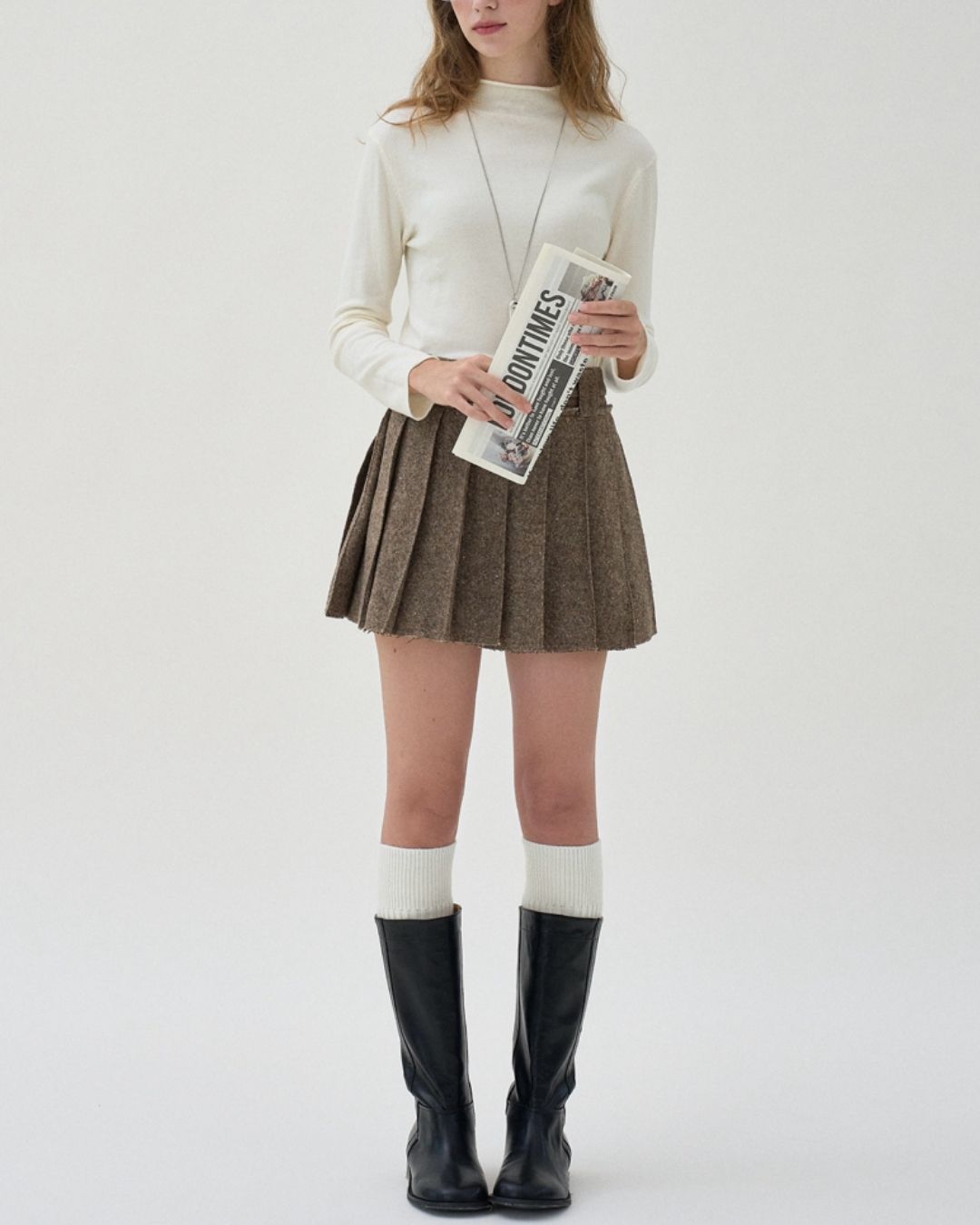 Mock Neck Seamless Knit　KN077