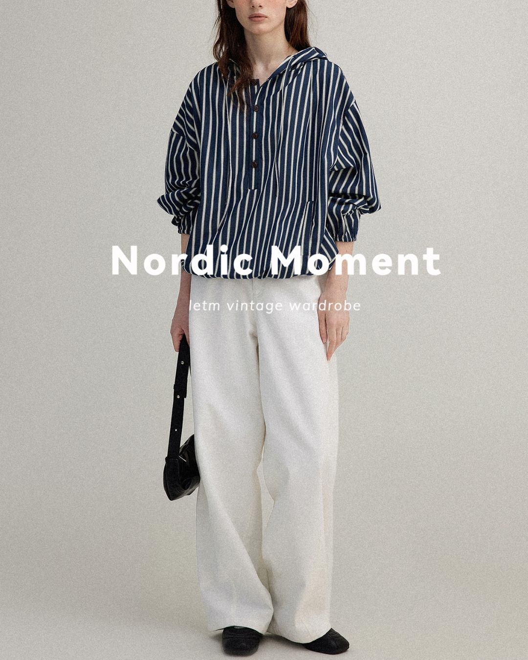 Striped ＆ Checked Hooded Shirt　LS010