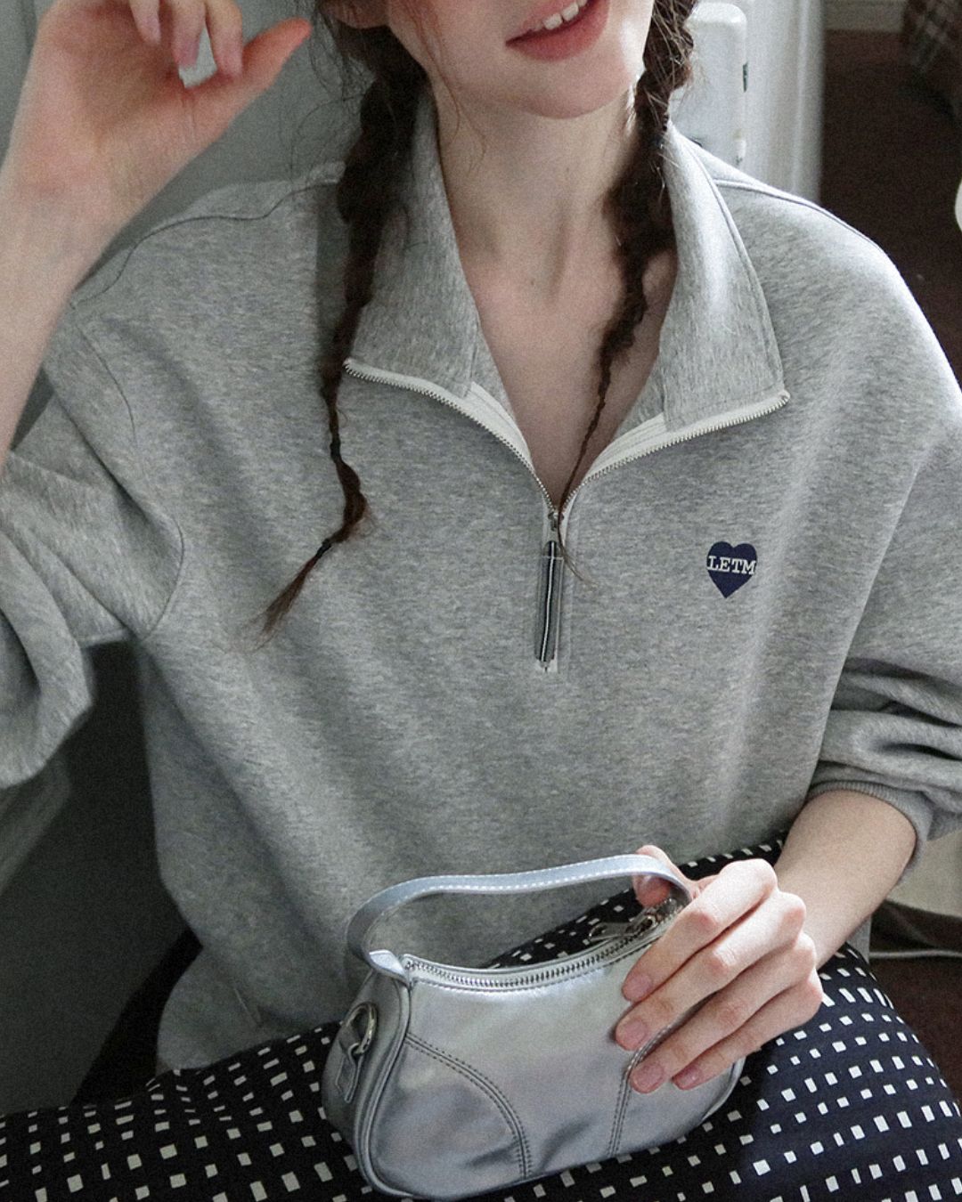 Heart Half-zip Sweat & Skirt　SW004