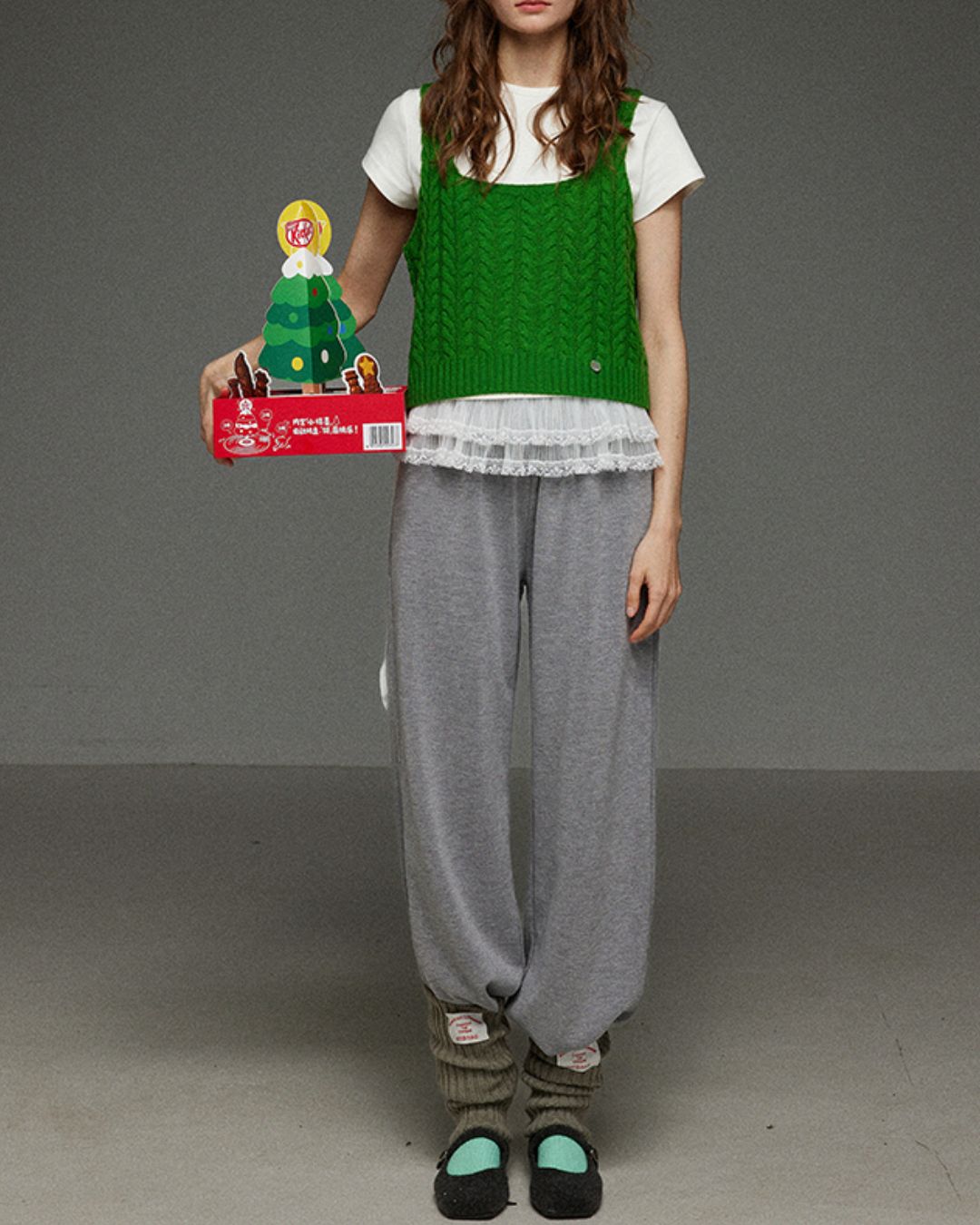 Cable Knit Camisole Vest　KN054