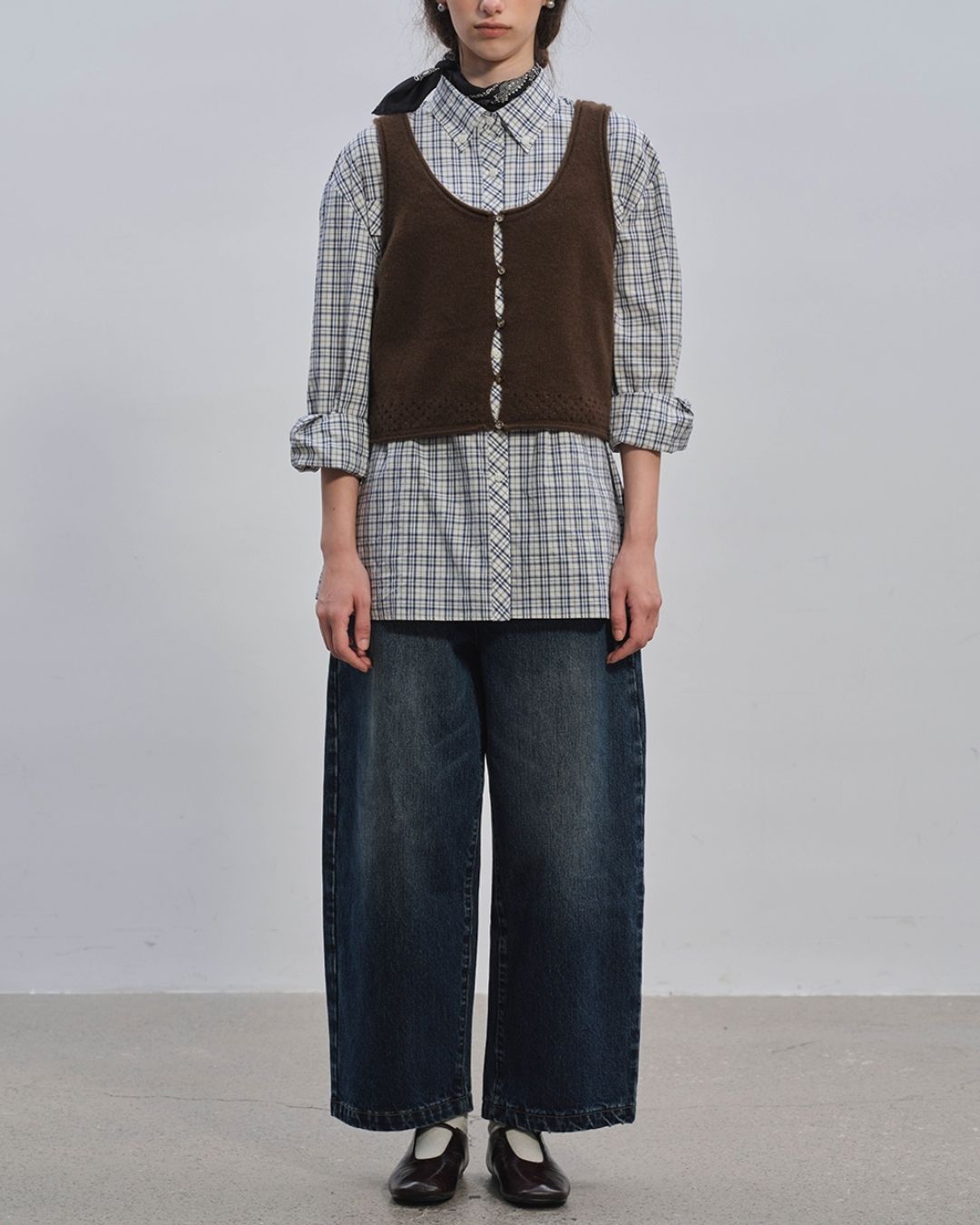 Retro Check Loose Shirt　LS024