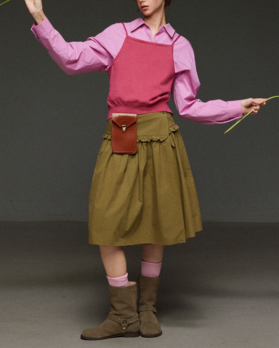 Back-open Camisole Knit Vest　KN033