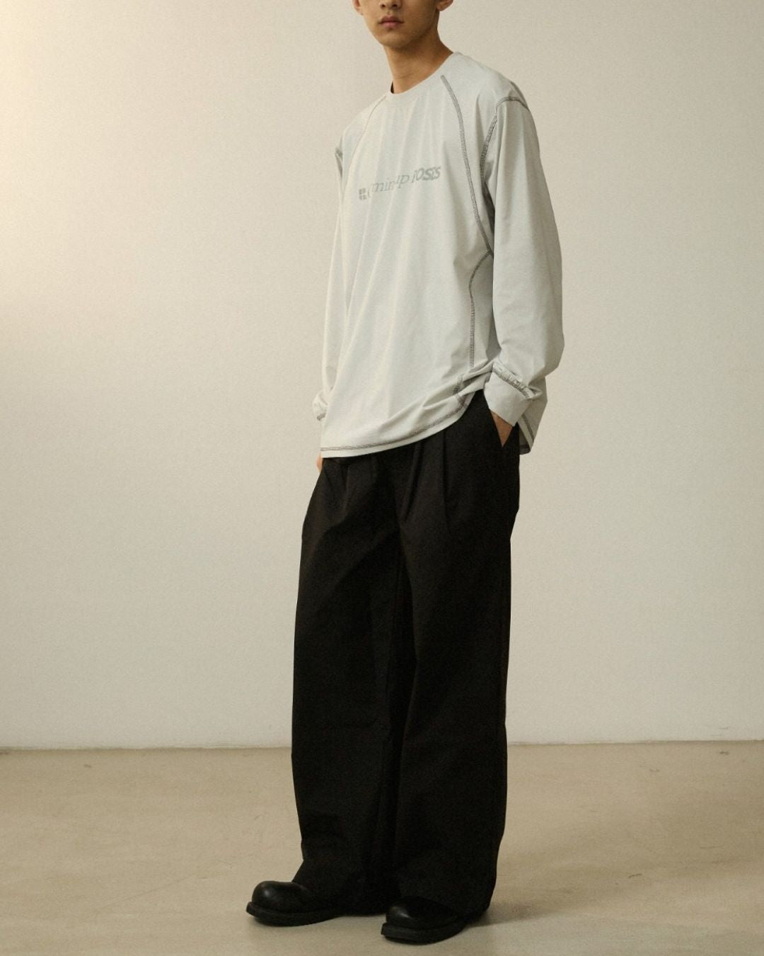 Casual Straight Pants With Mini Bag　PT034