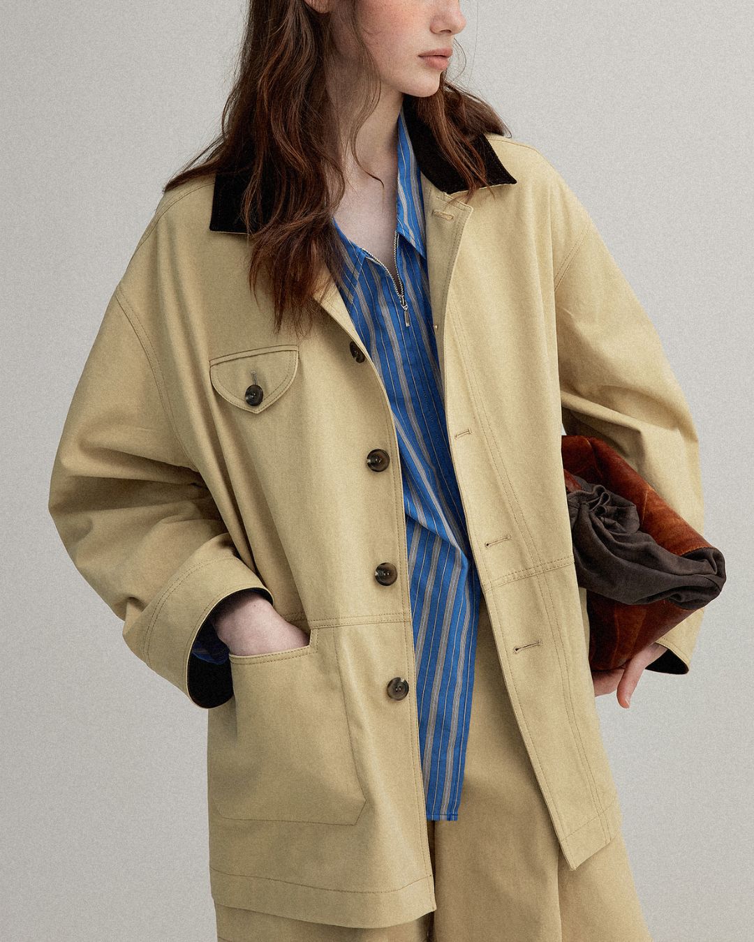 Contrast Color Work Jacket ＆ Shorts　JK015