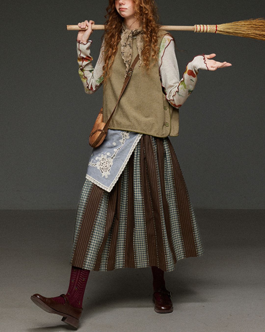 Side Button Check Vest　VT004