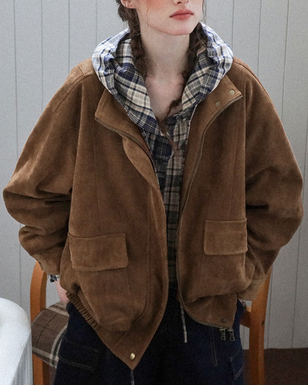 Suede Retro Jacket　JK019