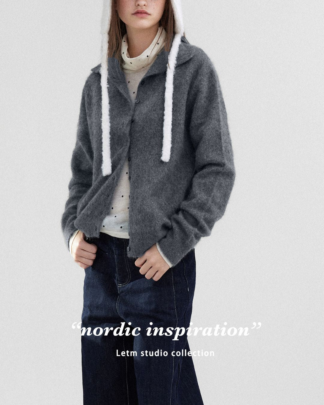 Wool Cashmere Knit Cardigan　KN038