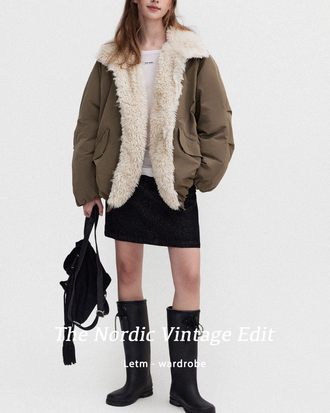 Fur-lined Down Jacket　JK057