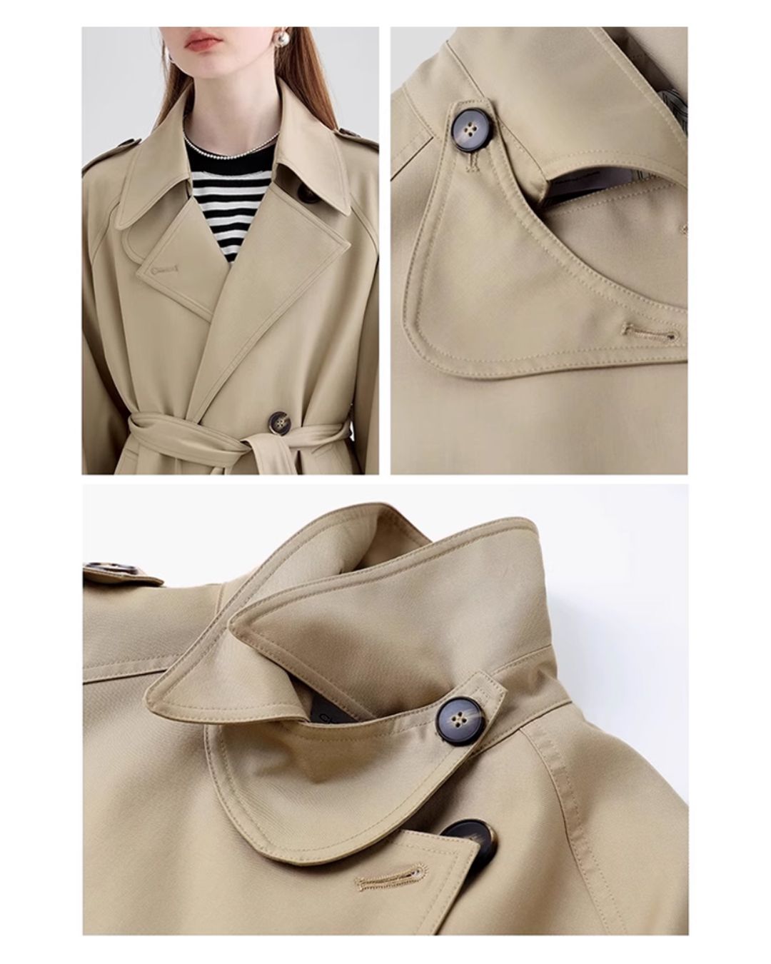 Napoleon Collar Trench Coat　CT009