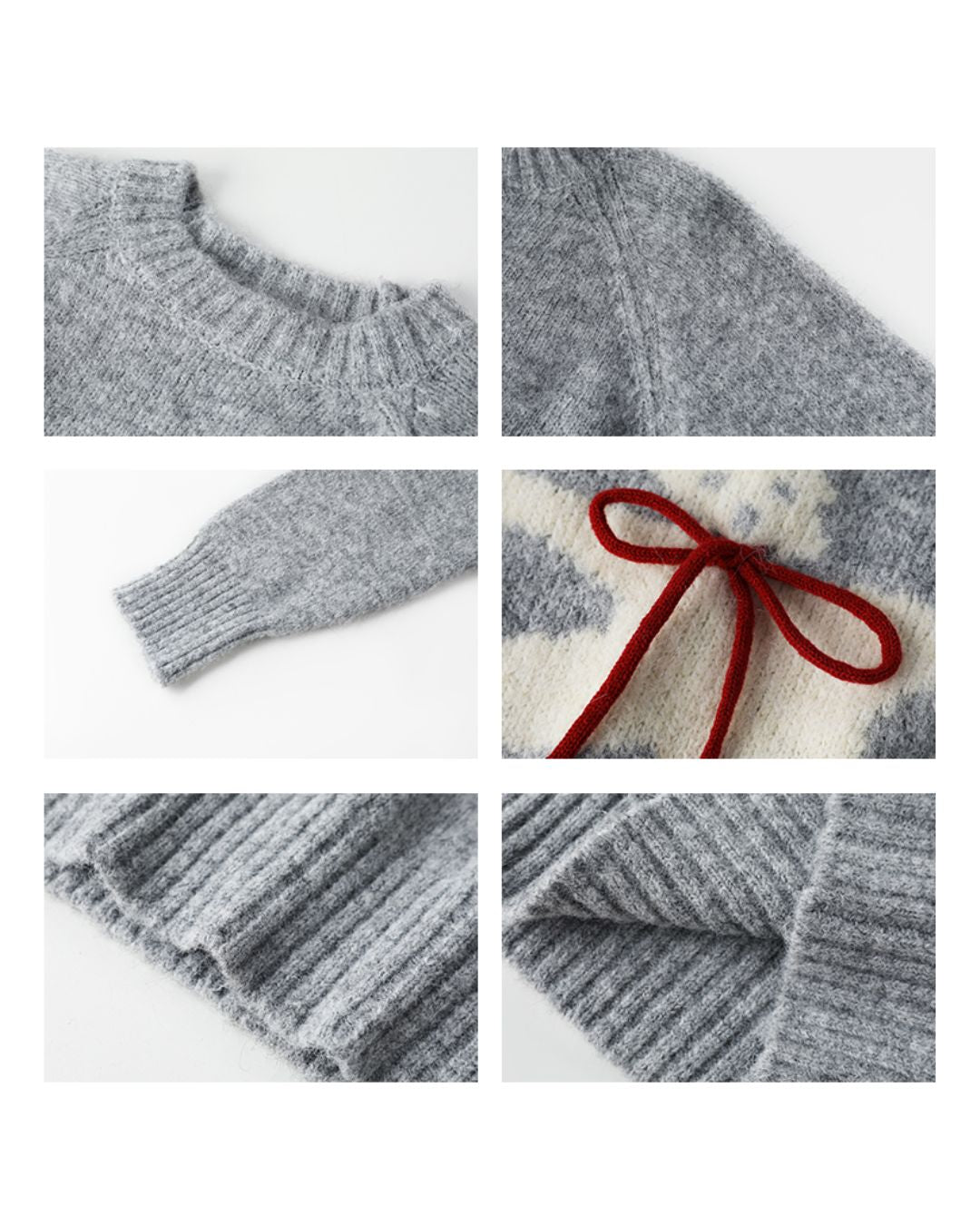 Bow Tie Bear Wool Sweater　KN040