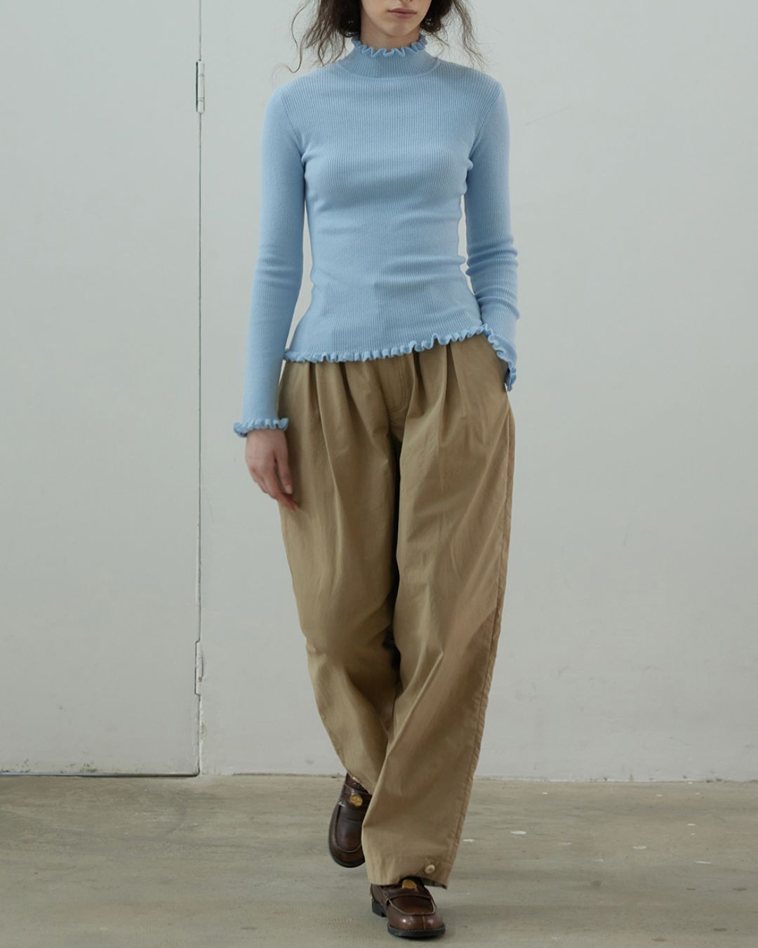Casual Wide Tuck Pants　PT013