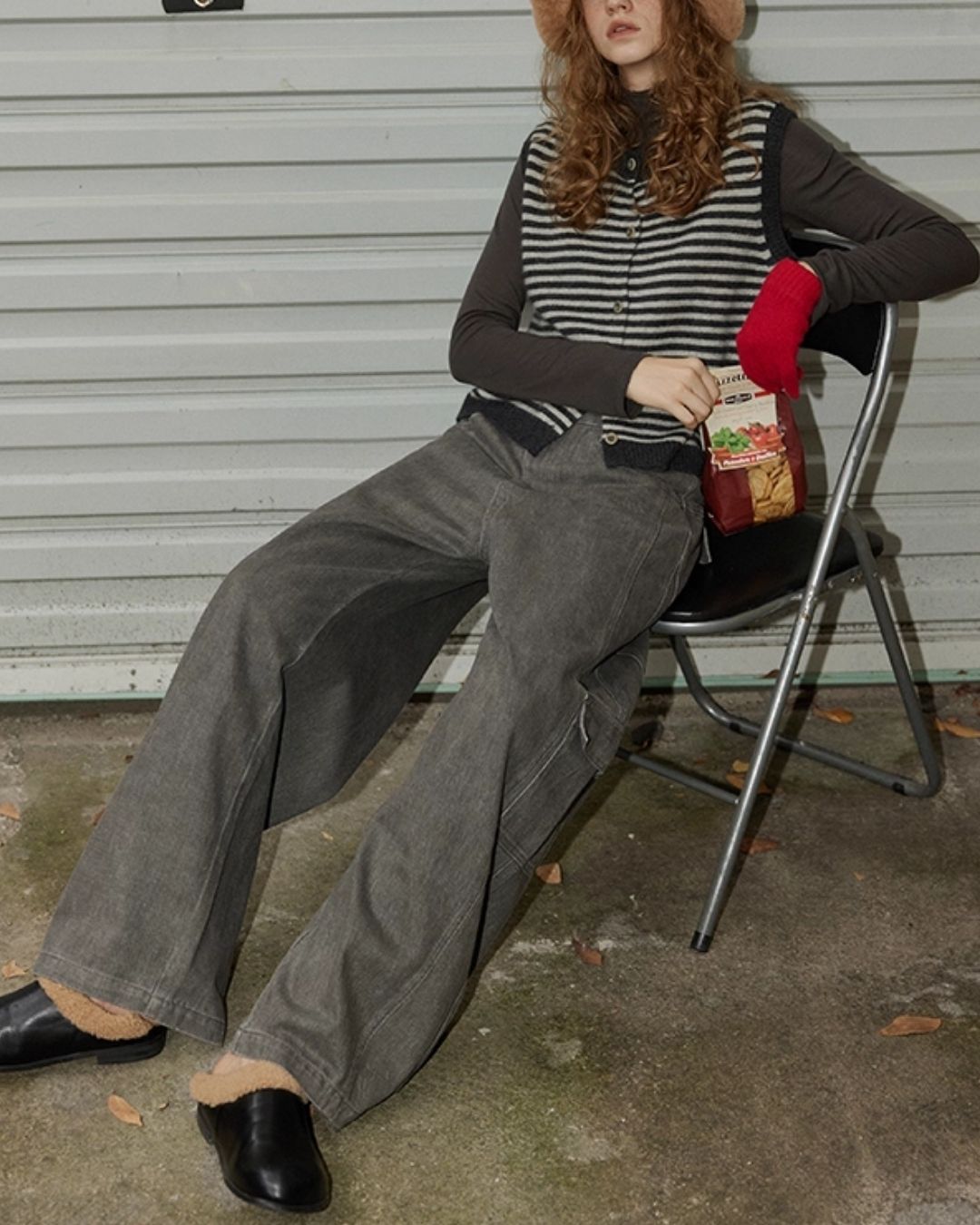 Work Denim Wide Pants　DP008