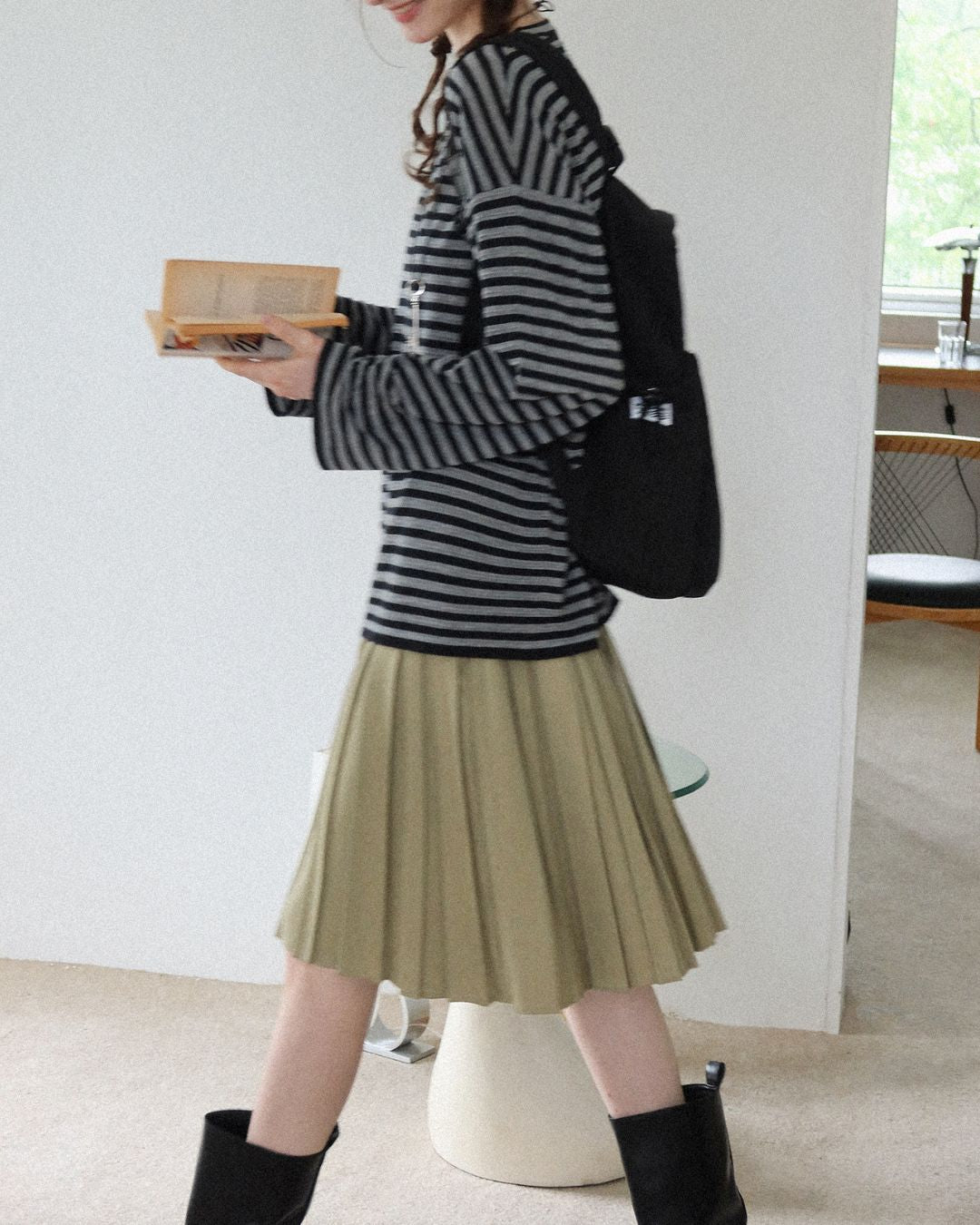 Striped Knit T-shirt　KN018