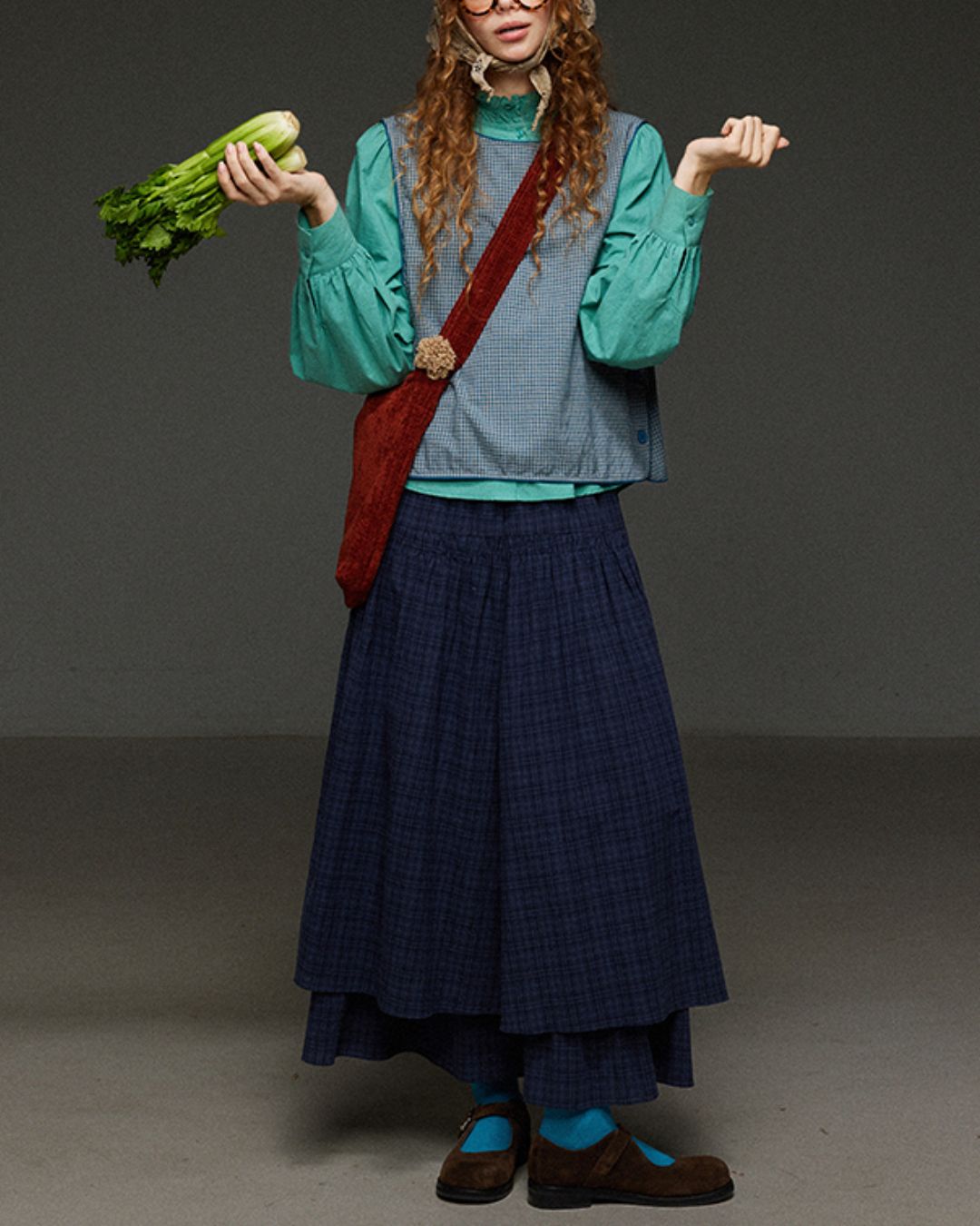 Side Button Check Vest　VT004