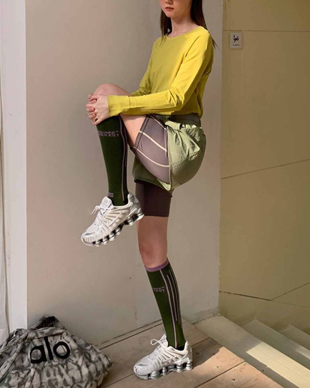 Color Block Fitness Shorts　SP002