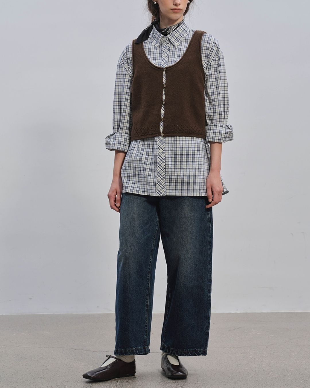 Retro Check Loose Shirt　LS024