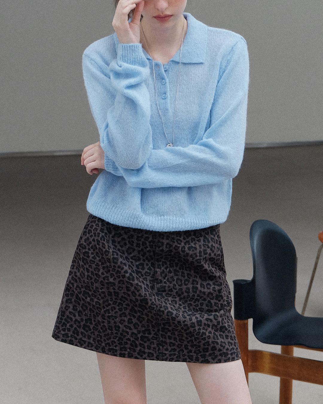 Soft Polo Knit ＆ U-neck Vest　KN023