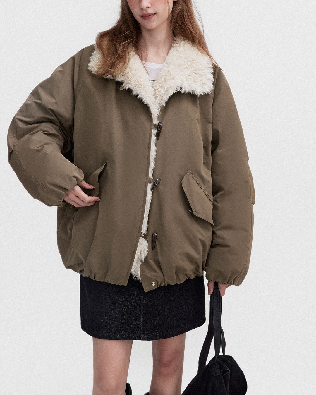 Fur-lined Down Jacket　JK057