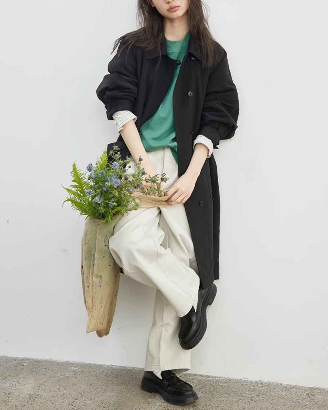 Side-button Single Trench Coat　CT034