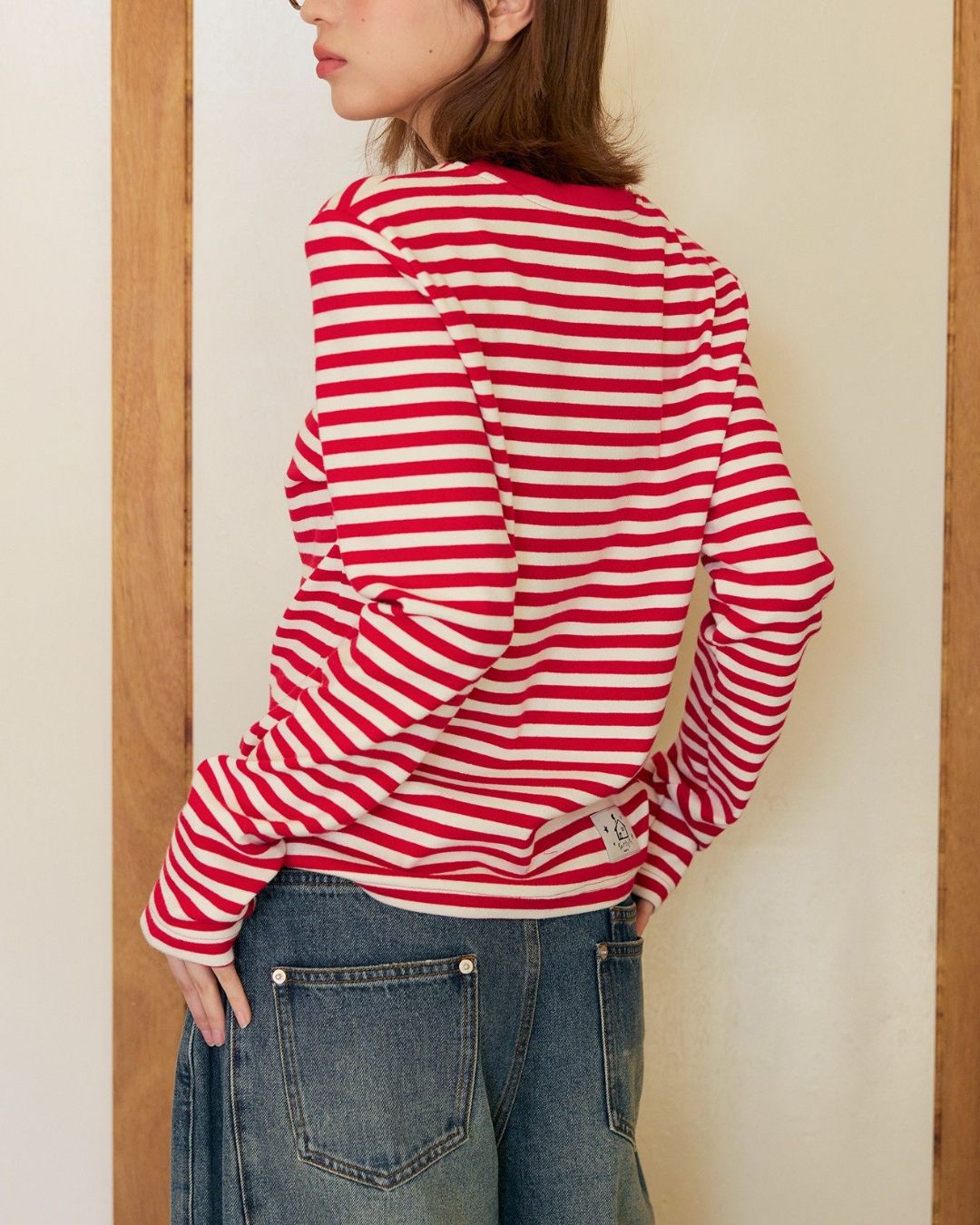 Border Thick Long Sleeve T-Shirt　LT020