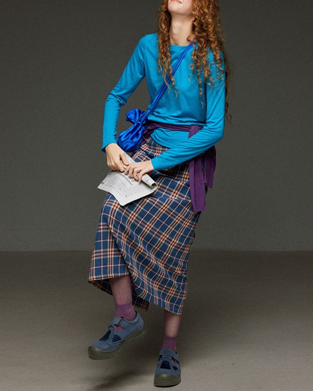 Boat Neck Slim Fit T-shirt　LT012