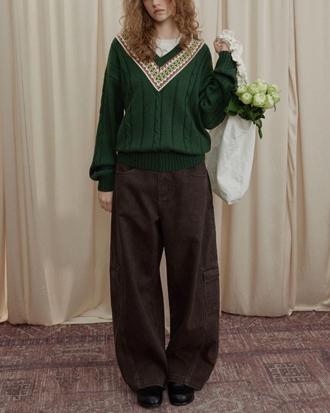 Work Denim Wide Pants　DP008