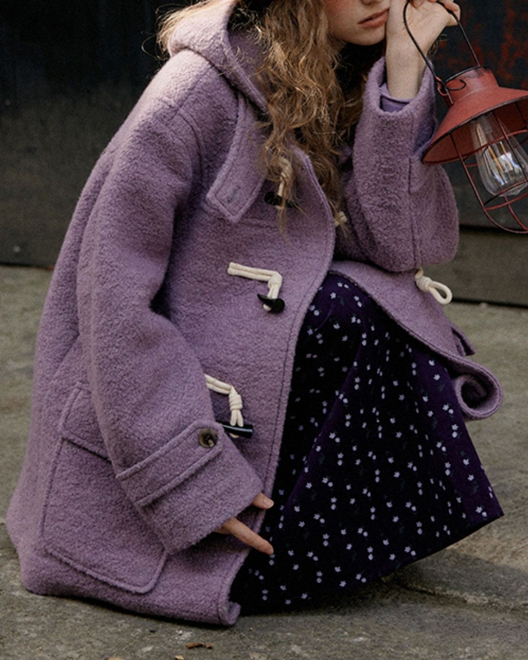 Retro Flower Corduroy Long Skirt　SK013