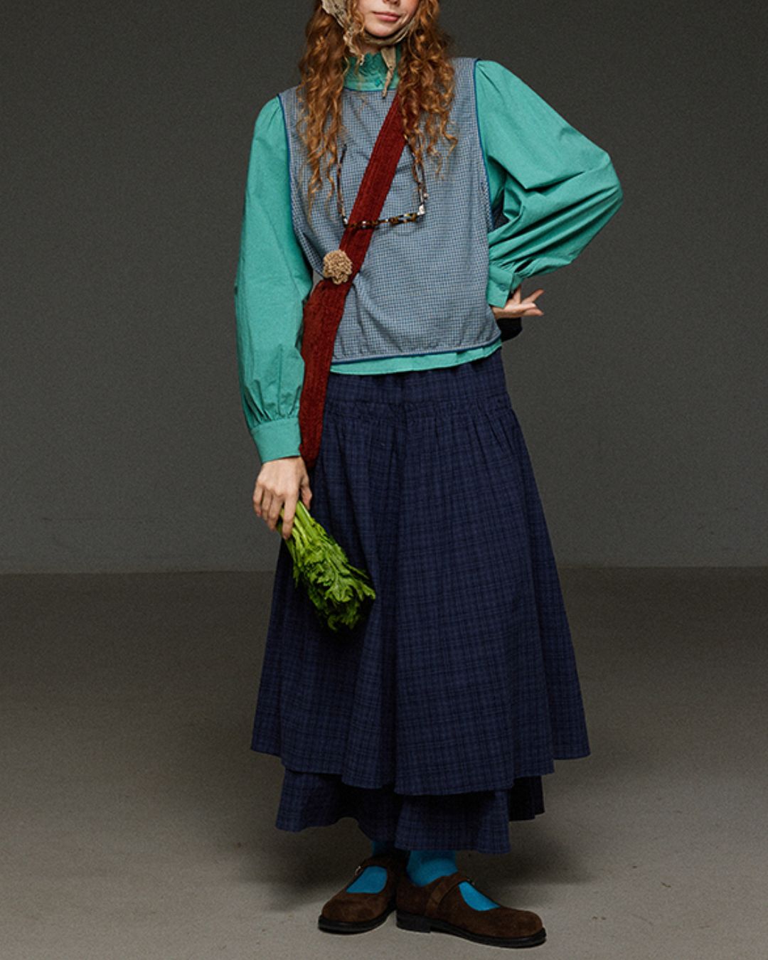 Side Button Check Vest　VT004