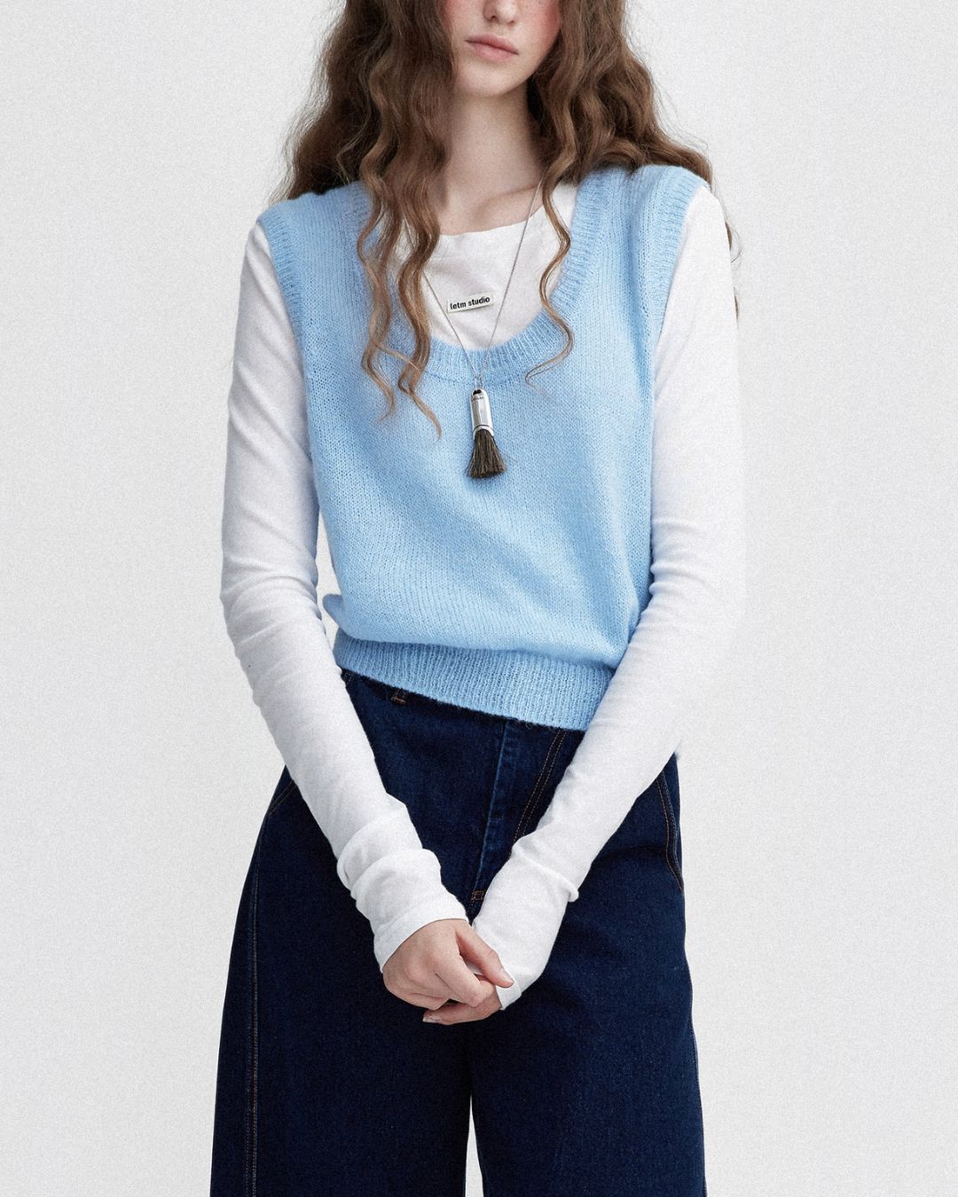 Soft Polo Knit ＆ U-neck Vest　KN023