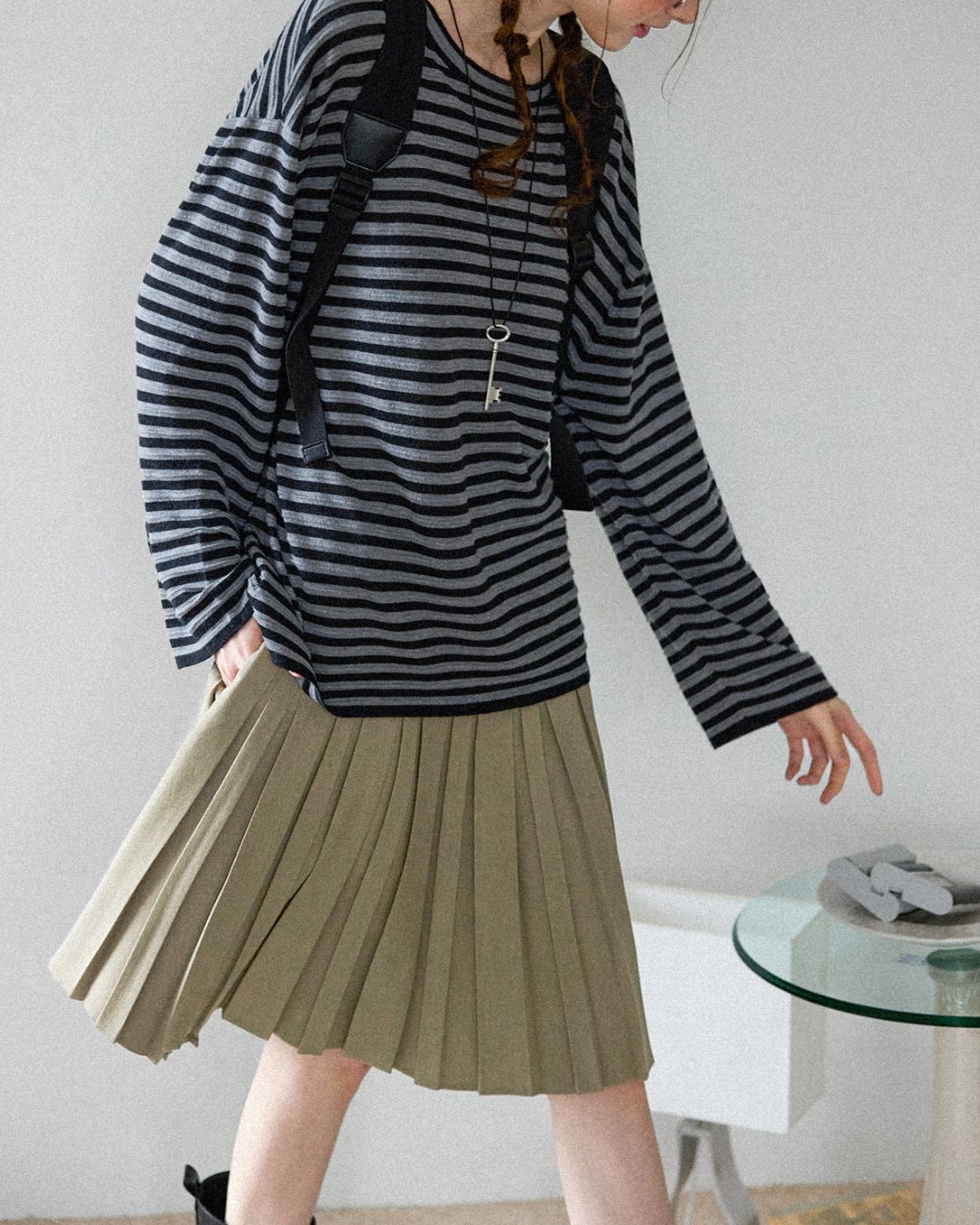 Striped Knit T-shirt　KN018