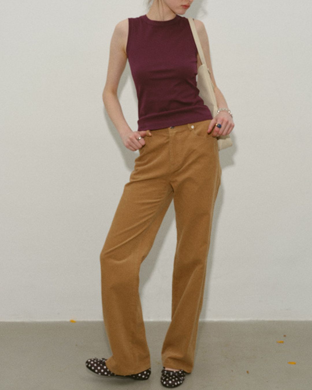 Crew Neck Slim Fit Tank Top　ST003