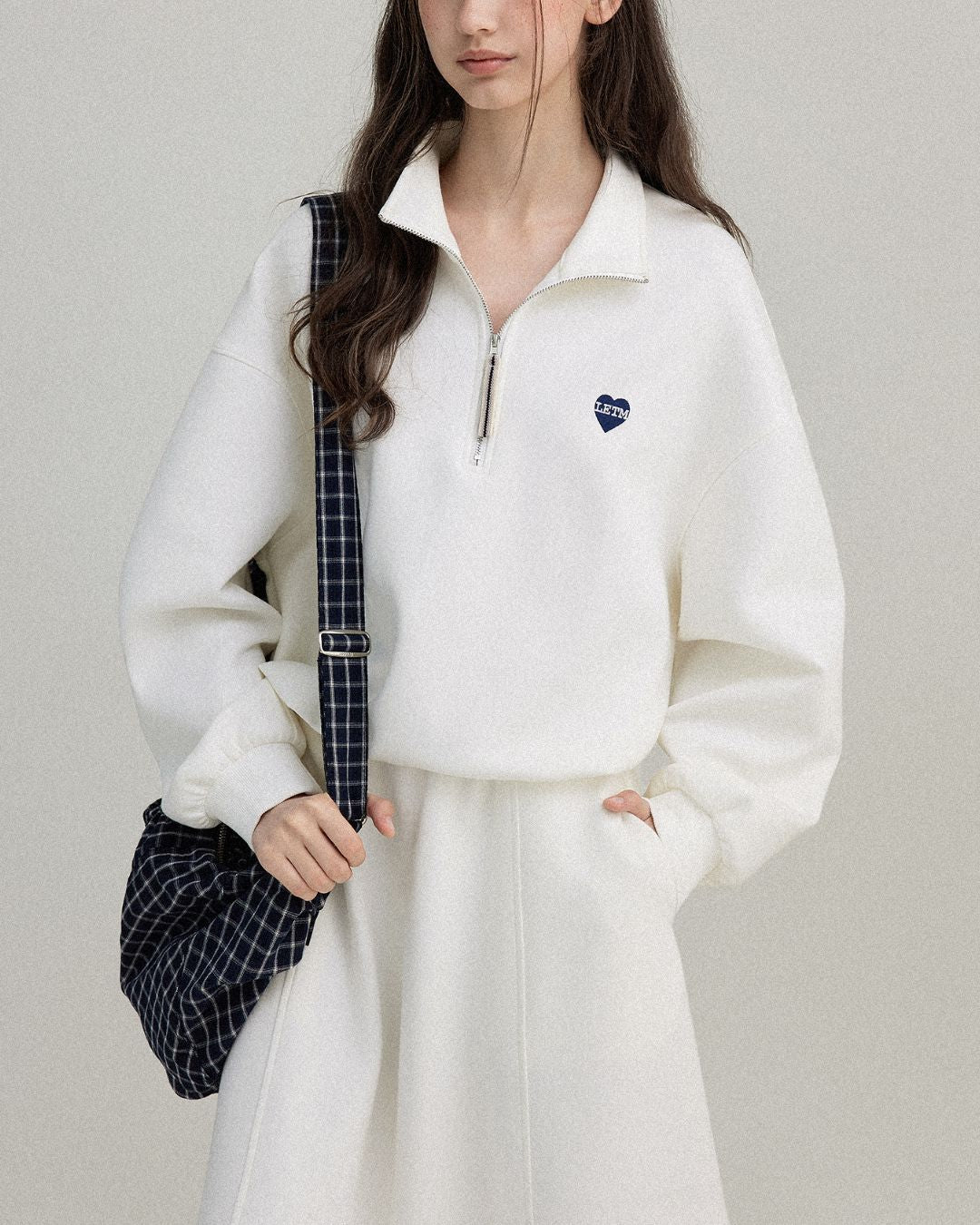 Heart Half-zip Sweat & Skirt　SW004