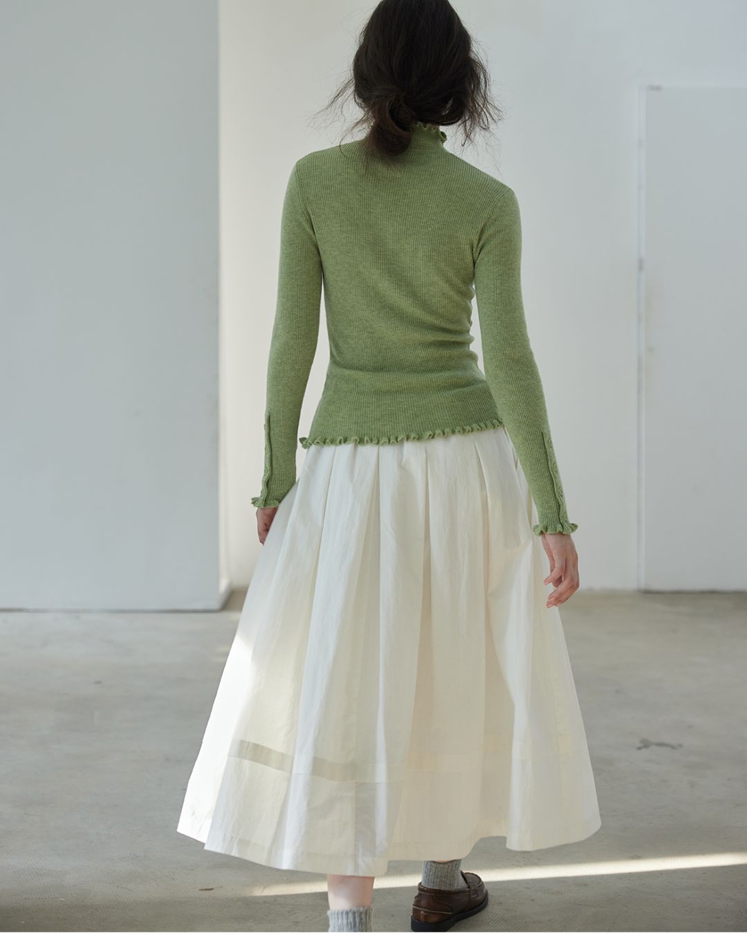 Frill High Neck Knit　KN017