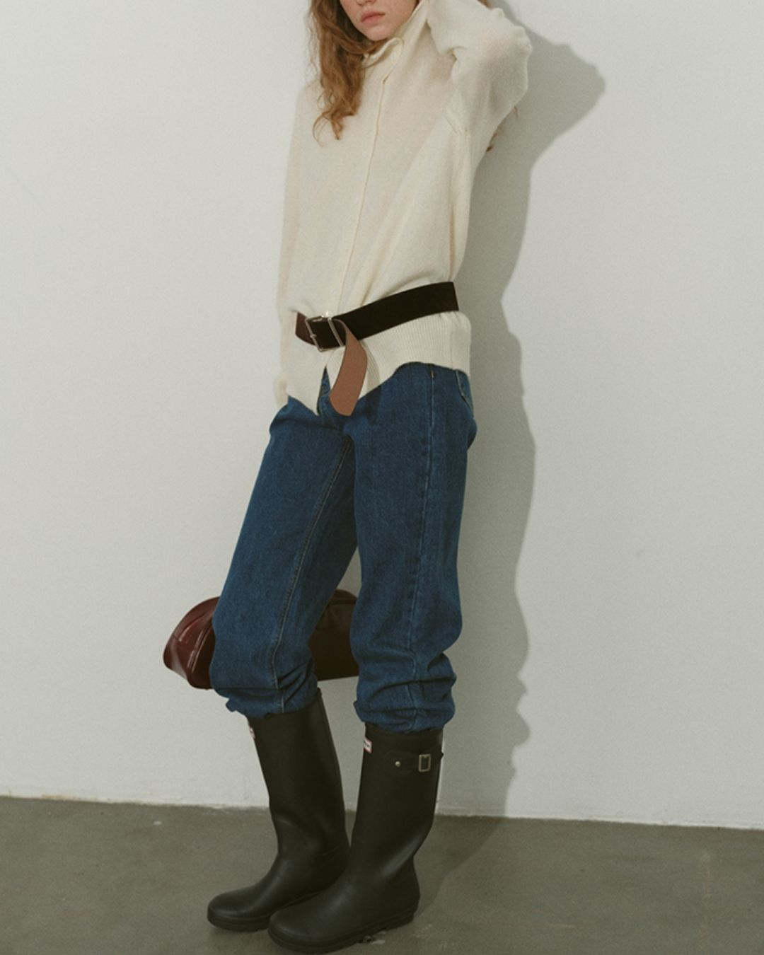 High-neck Knit Cardigan　KN074