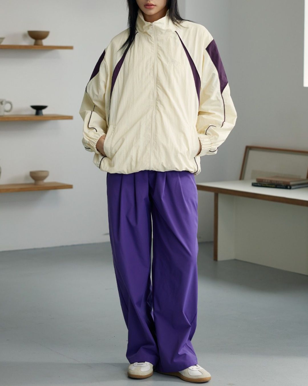 Casual Straight Pants With Mini Bag　PT034