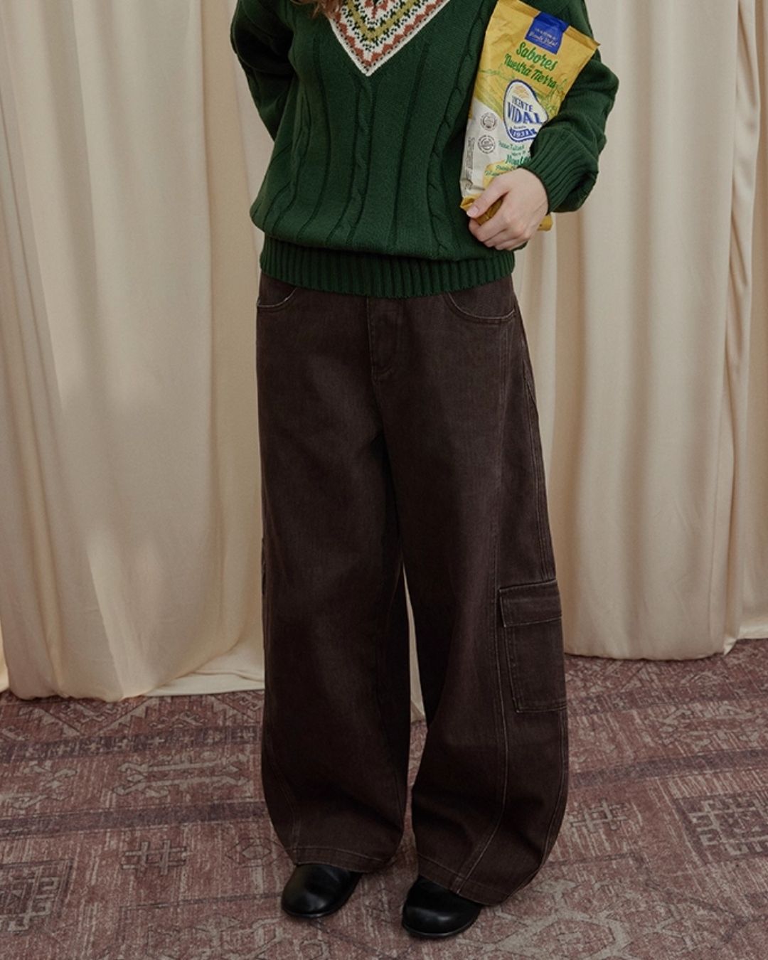 Work Denim Wide Pants　DP008