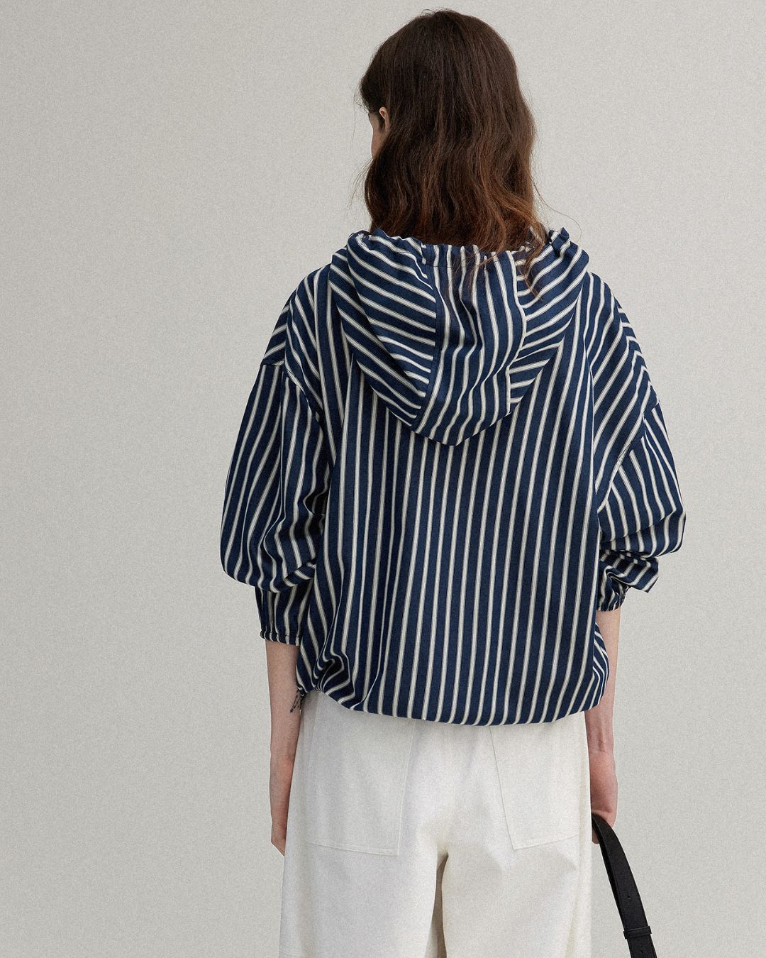 Striped ＆ Checked Hooded Shirt　LS010