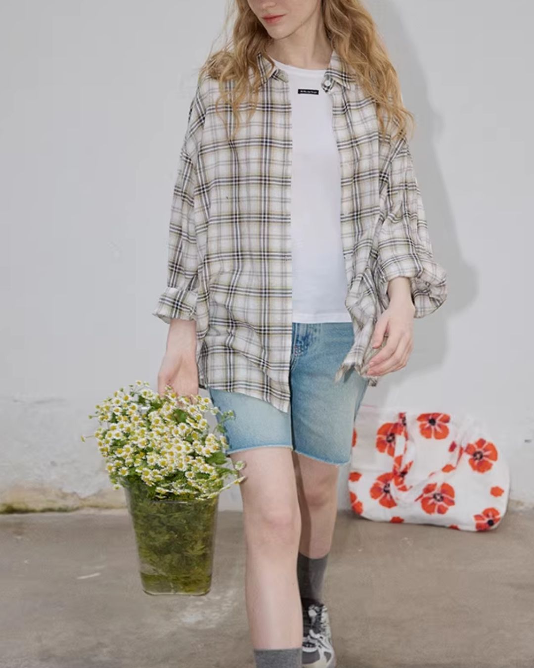 One-point Label Basic T-shirt　ST007