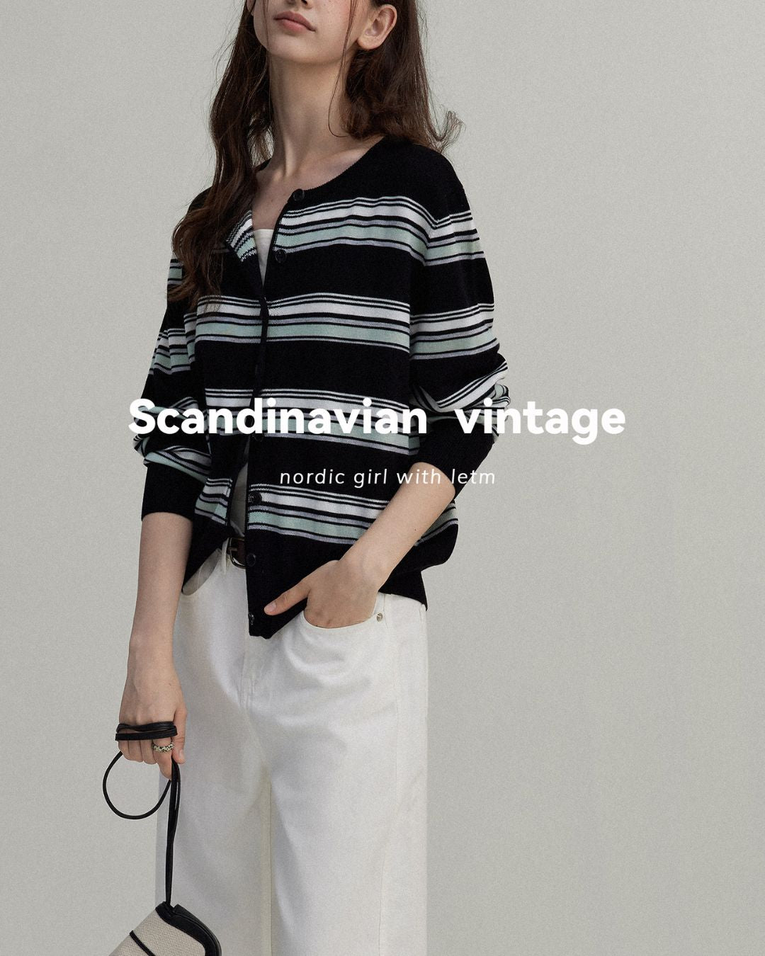 Border Knit Cardigan　KN021