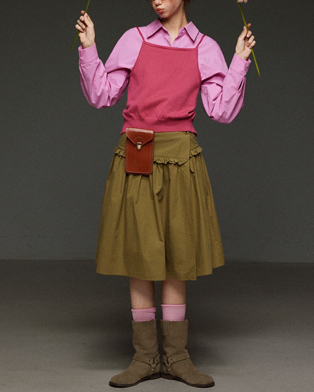 Back-open Camisole Knit Vest　KN033