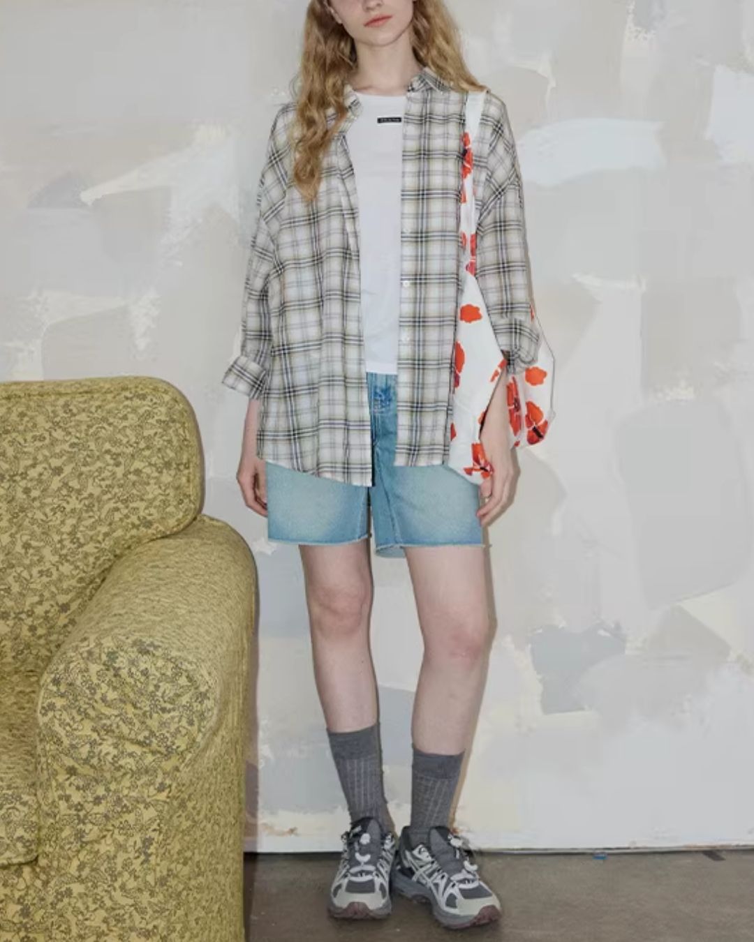 One-point Label Basic T-shirt　ST007