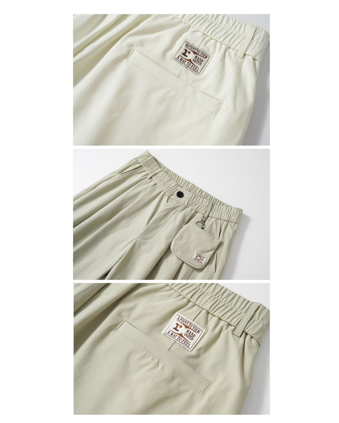 Casual Straight Pants With Mini Bag　PT034