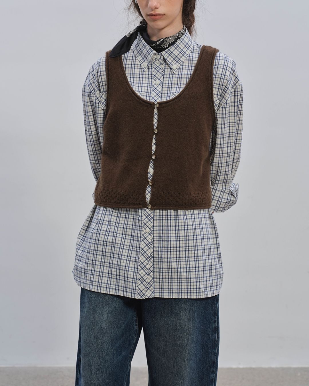 Retro Check Loose Shirt　LS024