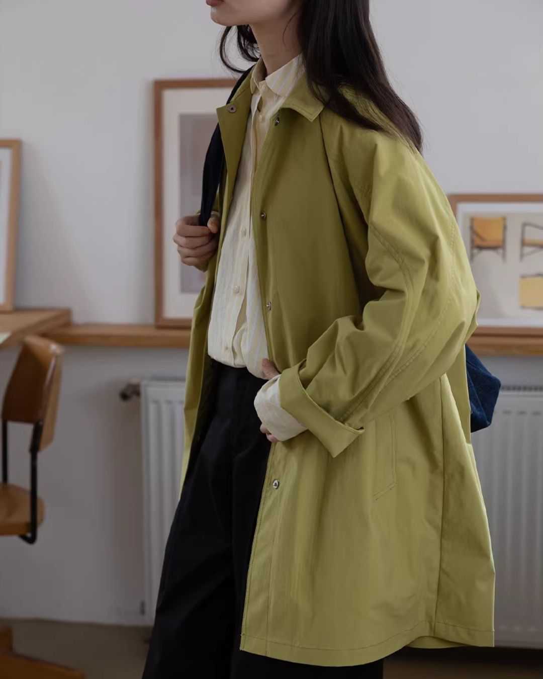 Water-repellent Single-breasted Coat　CT033