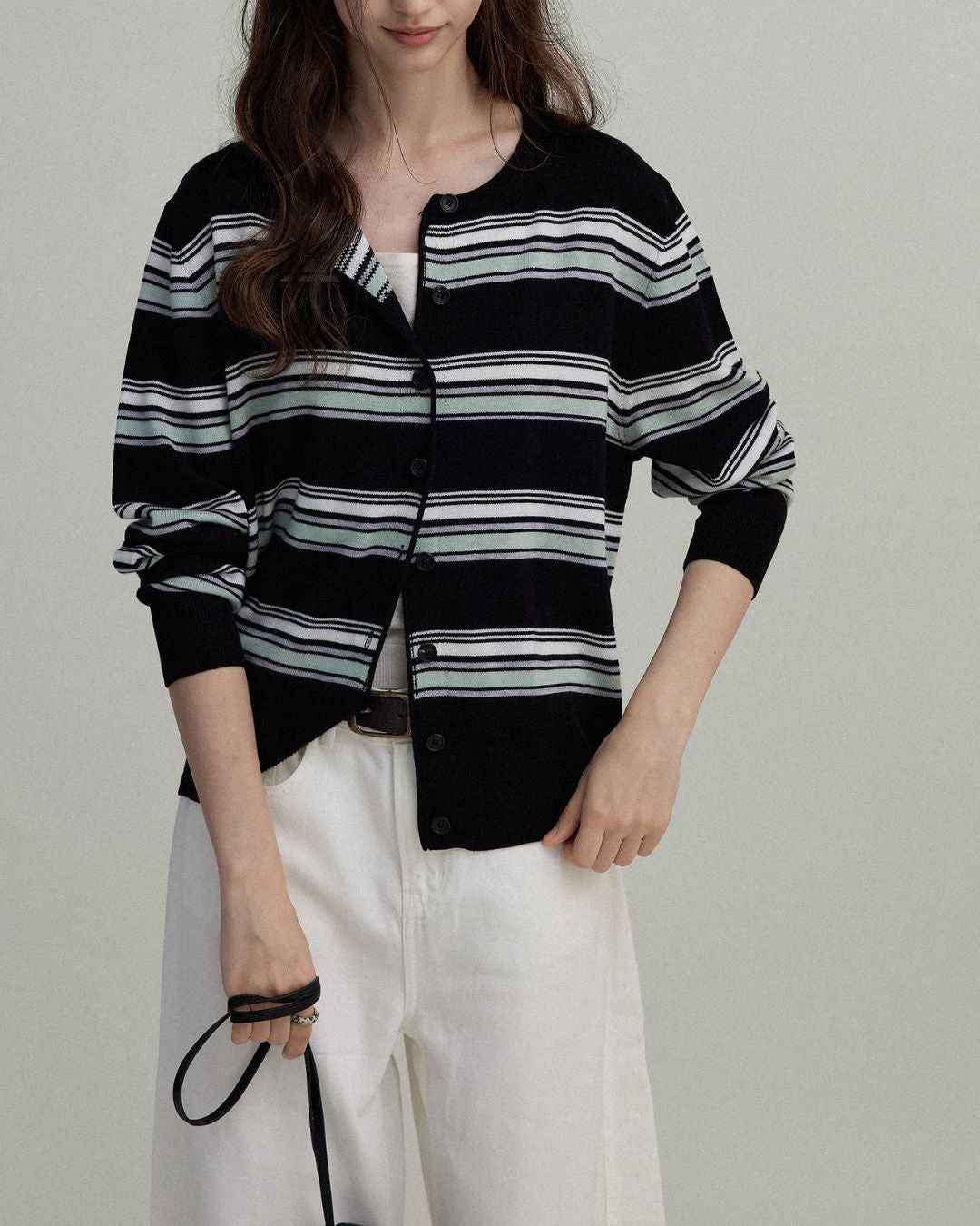 Border Knit Cardigan　KN021