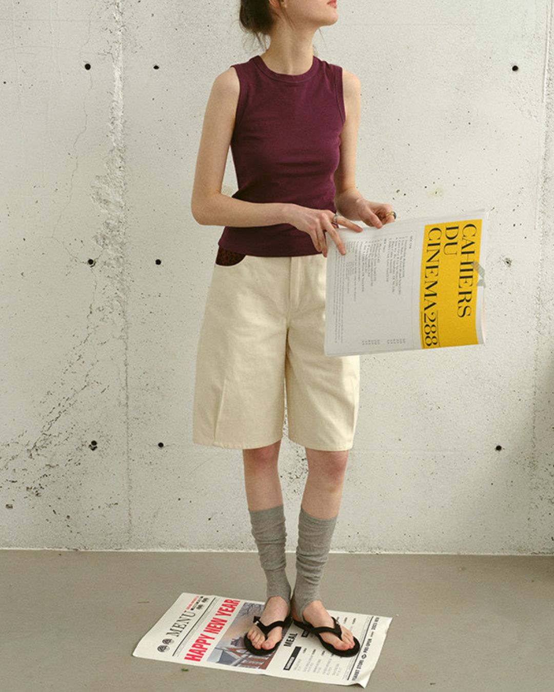 Crew Neck Slim Fit Tank Top　ST003
