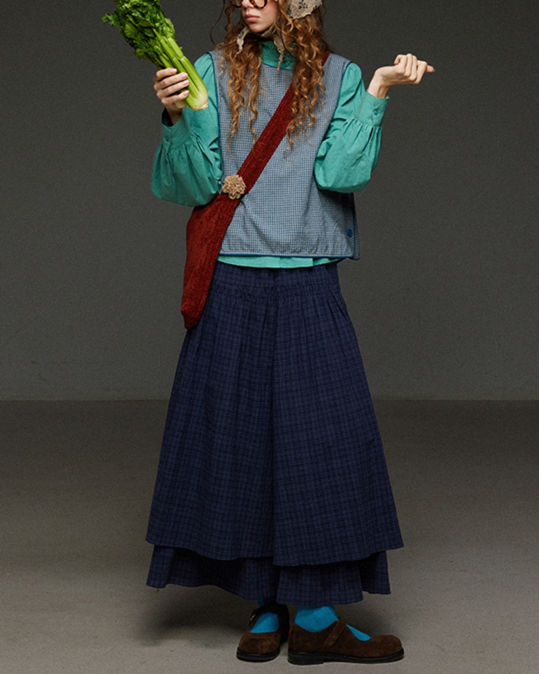 Side Button Check Vest　VT004