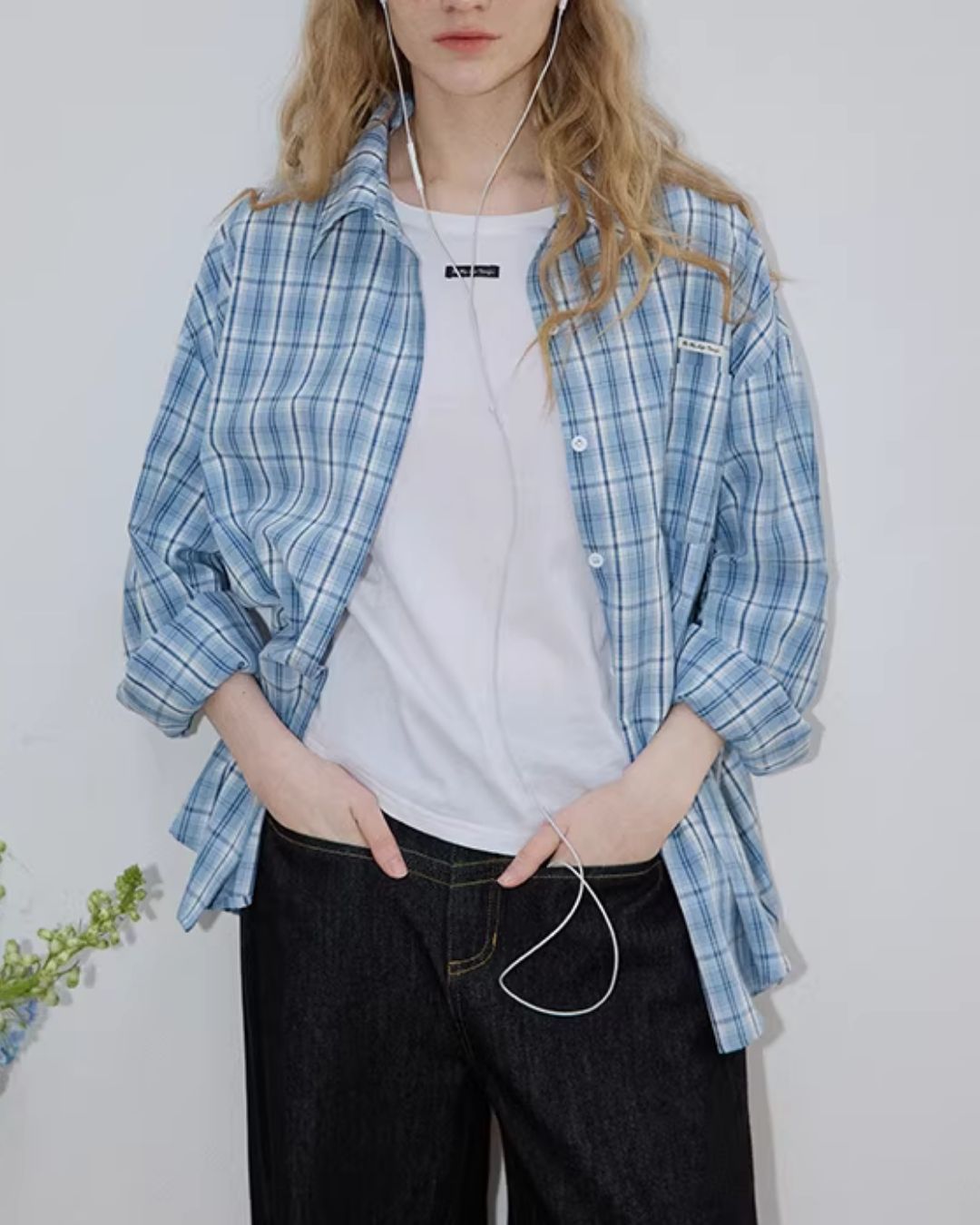One-point Label Basic T-shirt　ST007