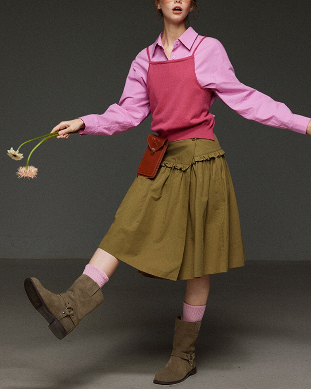 Back-open Camisole Knit Vest　KN033