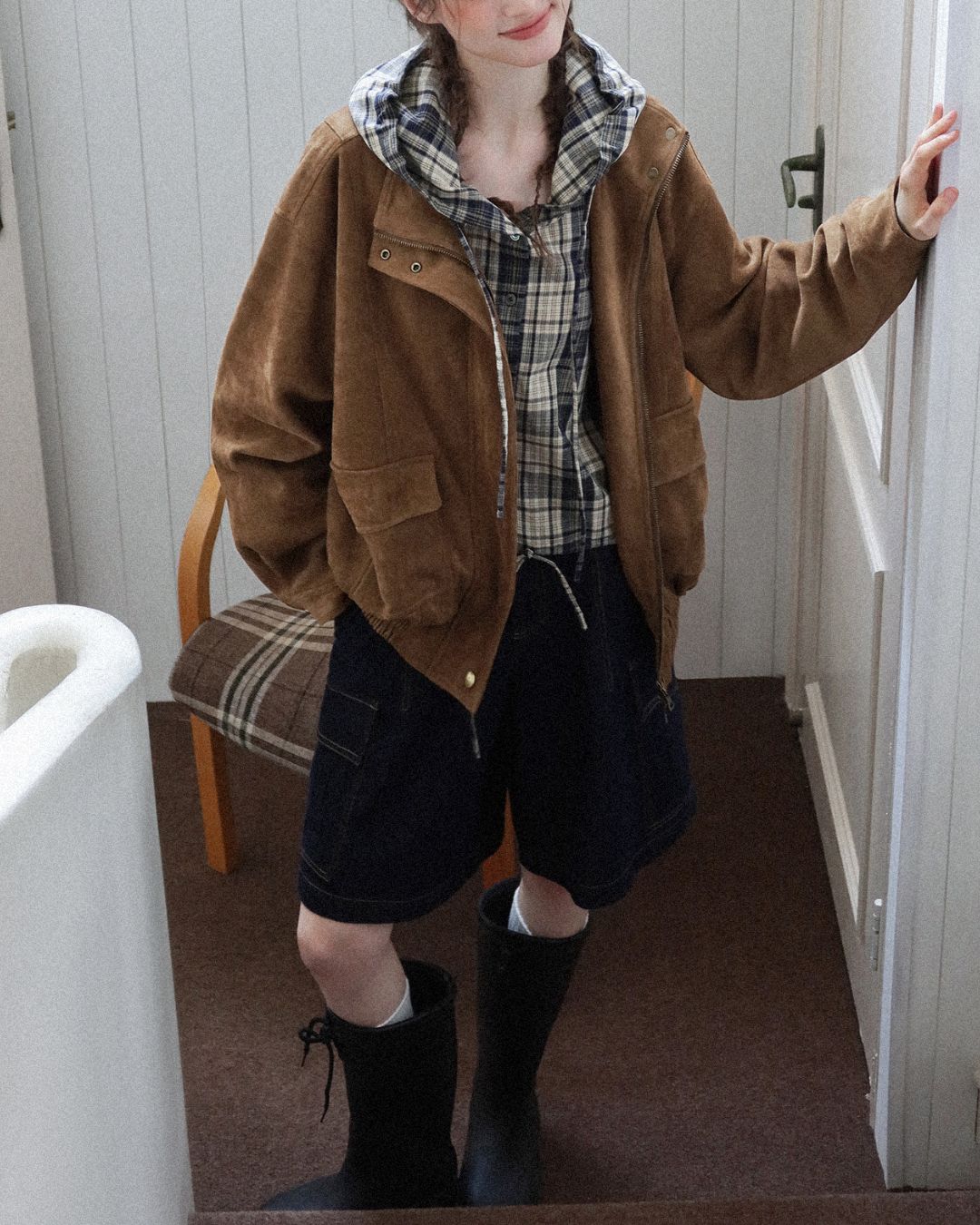 Suede Retro Jacket　JK019